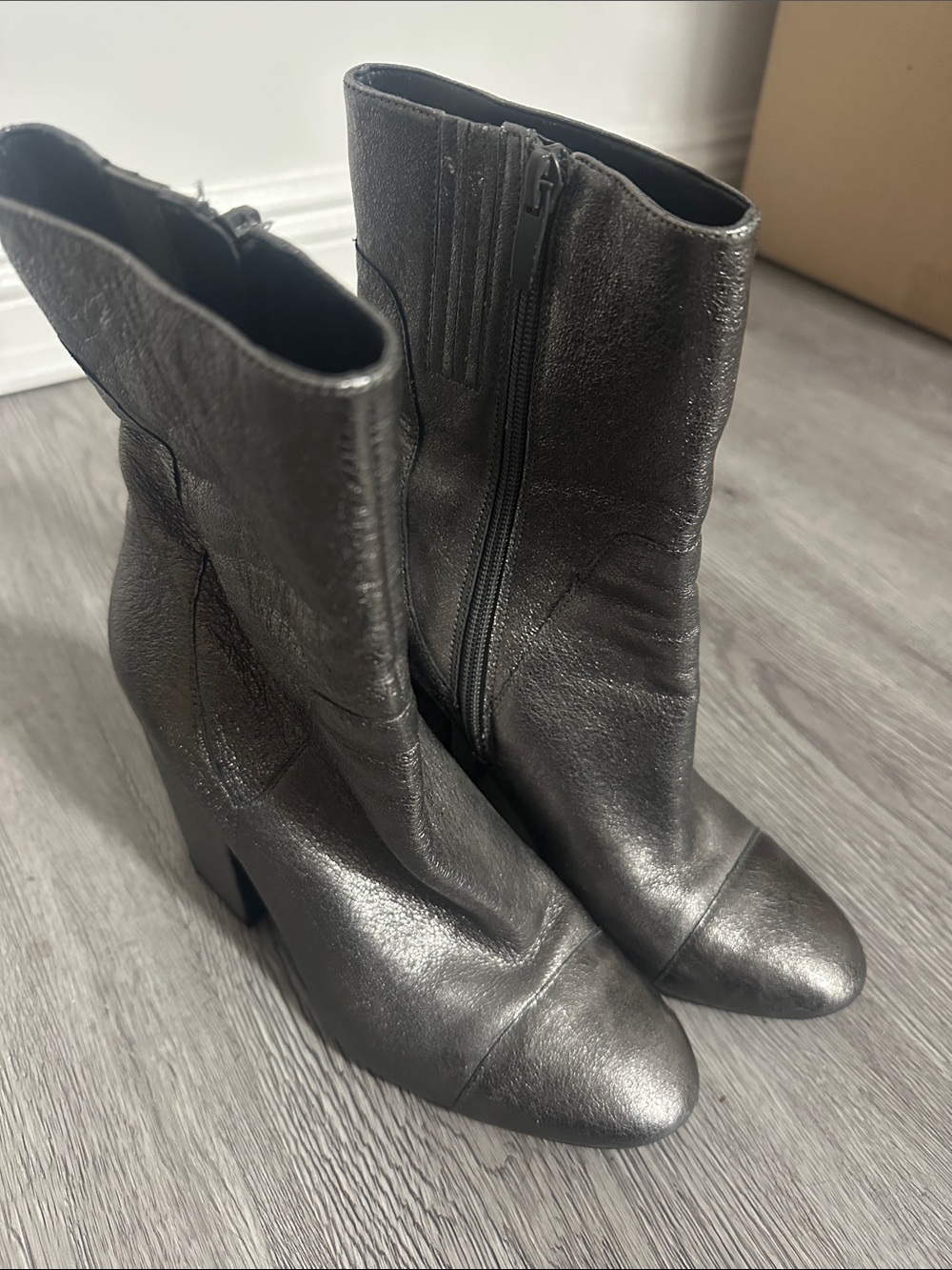 Kendall & Kylie Black Leather Ankle Boots